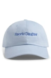 Favorite Daughter Classic Logo Cotton Twill Baseball Cap In Light Blue