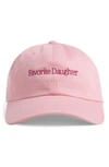 Favorite Daughter Classic Logo Cotton Twill Baseball Cap In Light Pink