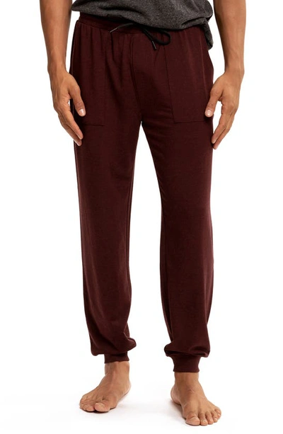 Threads 4 Thought Pierce Patch Pocket French Terry Joggers In Heather Royal Burgundy