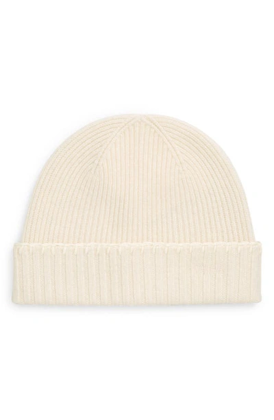 Chloé Ribbed Knit Beanie White Size Onesize 69% Wool, 29% Cashmere, 2% Cotton