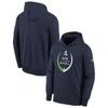 NIKE YOUTH NIKE COLLEGE NAVY SEATTLE SEAHAWKS ICON PERFORMANCE PULLOVER HOODIE