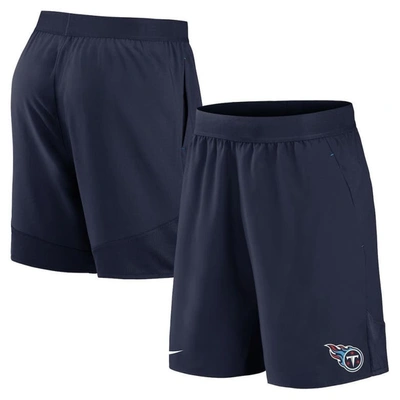 NIKE NIKE NAVY TENNESSEE TITANS STRETCH WOVEN SHORTS