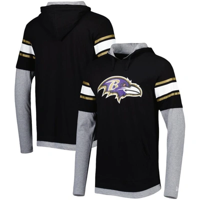 New Era Black Baltimore Ravens Long Sleeve Hoodie T-shirt
