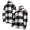 G-iii 4her By Carl Banks Black Washington Commanders Sherpa Plaid Quarter-zip Jacket In Black