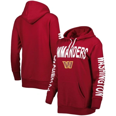 G-III 4HER BY CARL BANKS G-III 4HER BY CARL BANKS BURGUNDY WASHINGTON COMMANDERS EXTRA POINT PULLOVER HOODIE