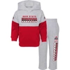 OUTERSTUFF TODDLER HEATHER GRAY/SCARLET OHIO STATE BUCKEYES PLAYMAKER PULLOVER HOODIE & PANTS SET