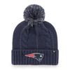 47 '47 NAVY NEW ENGLAND PATRIOTS BAUBLE CUFFED KNIT HAT WITH POM