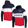New Era Red New England Patriots Colorblock Current Pullover Hoodie In Red