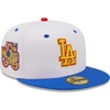 New Era Men's  White, Royal Los Angeles Dodgers 75th World Series Cherry Lolli 59fifty Fitted Hat In White