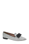 Linea Paolo Glitter Loafer In Silver/ Black