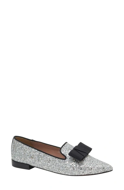 Linea Paolo Glitter Loafer In Silver/ Black