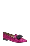 Linea Paolo Glitter Loafer In Fuchsia/ Black