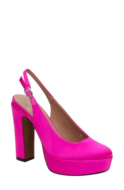 Linea Paolo Slingback Platform Pump In Pink