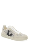 Veja V-10 Flannel Low-top Sneakers In Snow Black