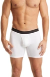 Meundies Stretch Boxer Briefs In White