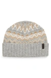 Vince Fair Isle Wool & Cashmere Beanie In Grey