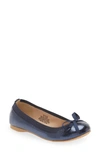 Nordstrom Kids' Elise Ballet Flat In Navy Metallic