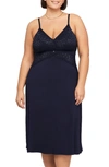 Montelle Intimates Modal Blend Midi Long Chemise In Twilight