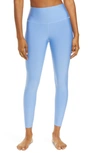 Alo Yoga Airlift High Waist Midi Leggings In Blue