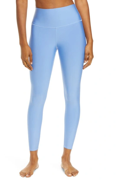 Alo Yoga Airlift High Waist Midi Leggings In Blue