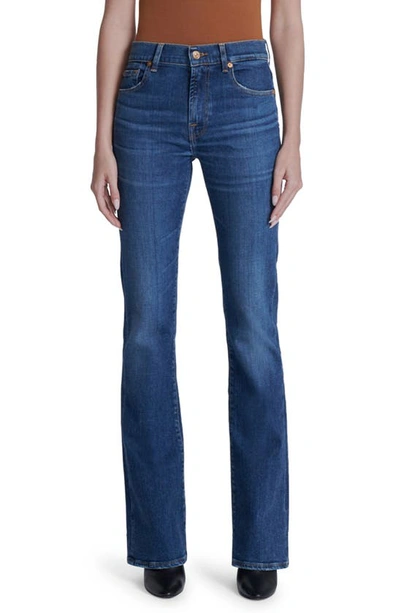 7 For All Mankind Bootcut Mid-rise Stretch-denim Jeans In Blue