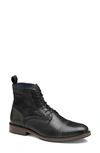 Johnston & Murphy Men's Xc Flex Raleigh Cap Toe Shearling Boots In Black