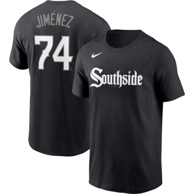 Nike Men's  Eloy Jimenez Black Chicago White Sox City Connect Name And Number T-shirt