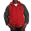 G-III SPORTS BY CARL BANKS G-III SPORTS BY CARL BANKS RED TAMPA BAY BUCCANEERS DEFENDER RAGLAN FULL-ZIP HOODIE VARSITY JACKET