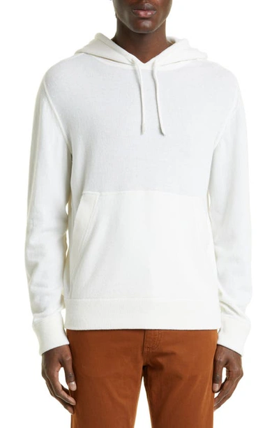 Zegna Oasi Cashmere Hoodie In White