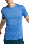 Nike Men's Dri-fit Legend Performance T-shirt In Light Game Heather/black