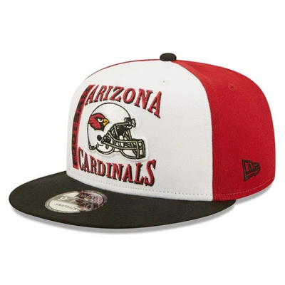 New Era Men's  White, Black Arizona Cardinals Retro Sport 9fifty Snapback Hat In White,black