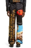 JW ANDERSON X 'CARRIE' STRAIGHT LEG SATIN PANTS