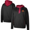 Colosseum Black Iowa State Cyclones Luge 3.0 Quarter-zip Hoodie In Black