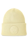 Canada Goose Arctic Merino Wool Toque Beanie In Light Yellow/ Jaune Clair