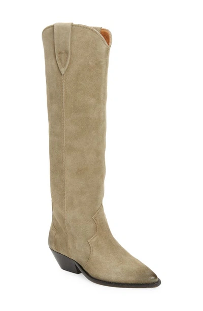 Isabel Marant Denvee Tall Western Boot In Taupe