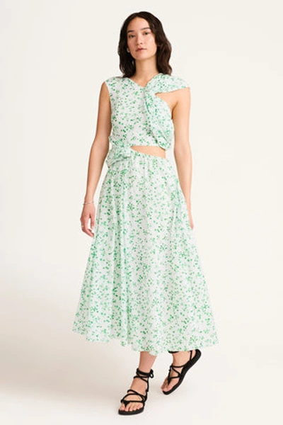 Merlette Rhapsody Dress In Green Floral Print In Green Mini Floral Print