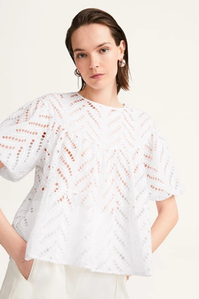 Merlette Paraiso Eyelet Top In White