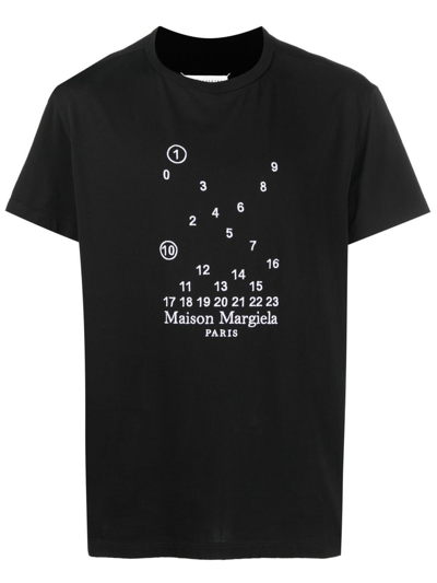 Maison Margiela Graphic-print Short-sleeve T-shirt In Black
