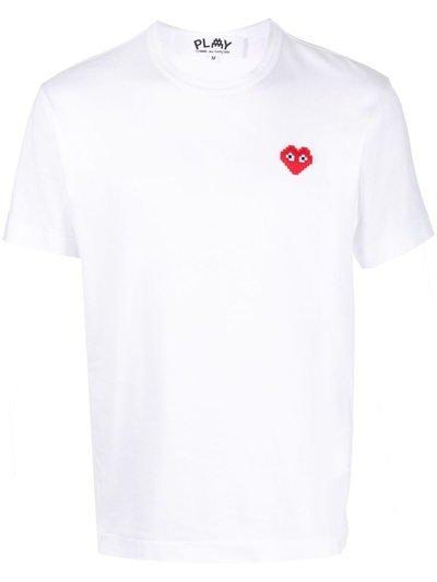 Comme Des Garçons Play Short-sleeve Cotton T-shirt In White