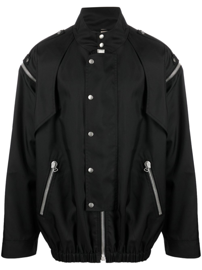 Gucci Logo-print Bomber Jacket In Black