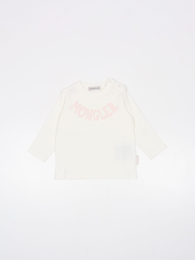 Moncler Babies' Cotton T-shirt In Panna