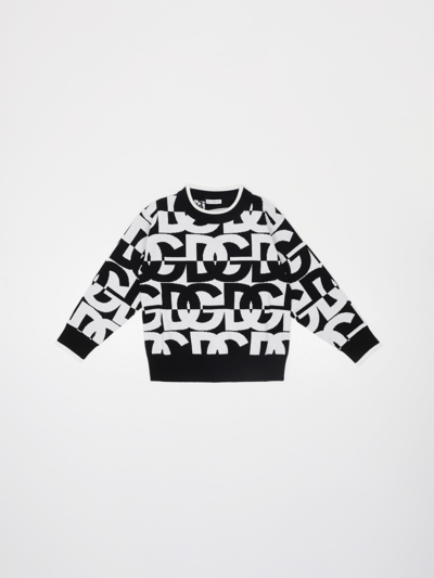 Dolce & Gabbana Kids' Wool Top-wear In Nero