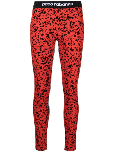 Paco Rabanne Spotted Leggings Red