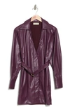 Nicholas Ashton Drop Shoulder Mini Dress In Prune
