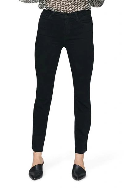 Paige Cindy High-rise Ankle Straight Jeans In Black