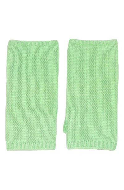 Carolyn Rowan Accessories Short Fingerless Cashmere Gloves In Mint