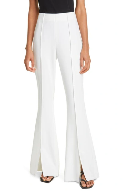 Cinq À Sept Billie Split Hem Flare Trousers In Ivory