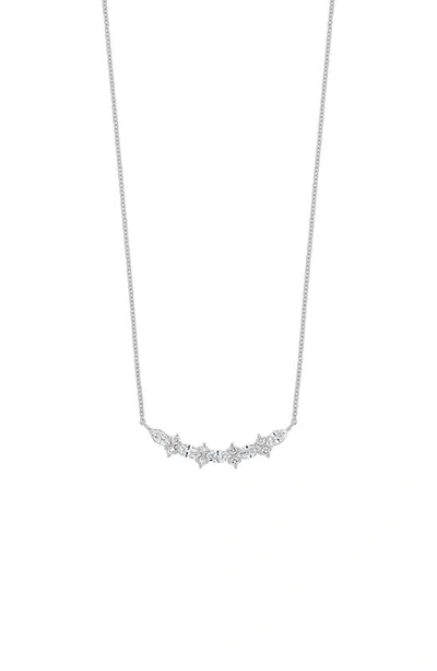 Bony Levy Getty Floral Diamond Bar Pendant Necklace In 18k White Gold