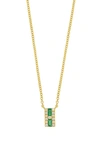 Bony Levy El Mar Emerald & Diamond Pendant Necklace In 18k Yellow Gold