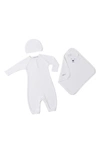 Barefoot Dreams Malibu Collection Waffle Knit Baby Bundle - Ages 3-6m In Pearl